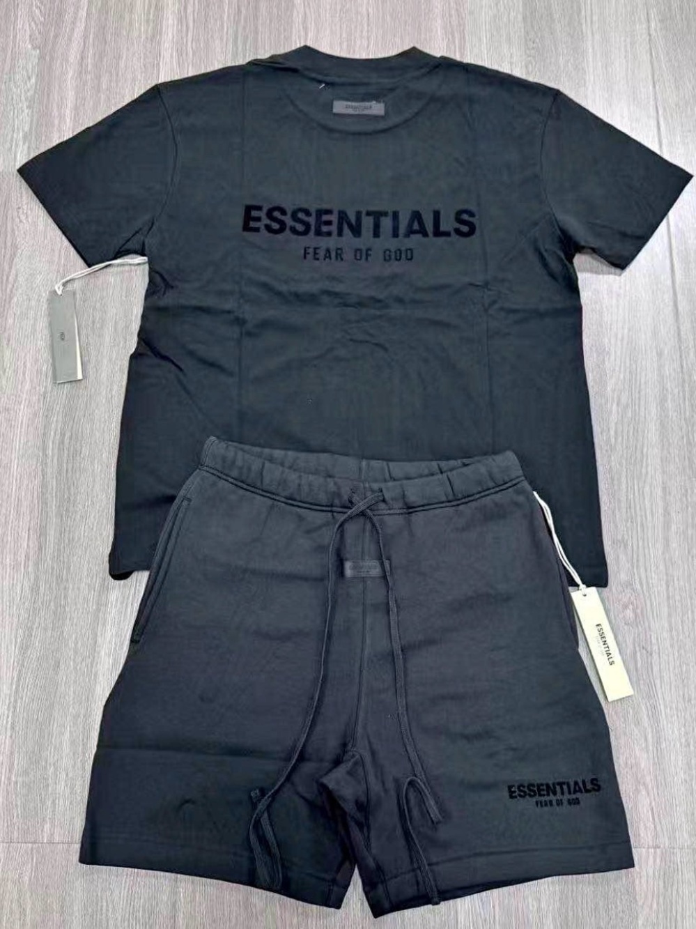 Fear of God ESSENTIALS Black Athletic Drawstring Shorts